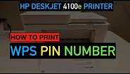 How To print WPS PIN Number of HP DeskJet 4100e Series Printer ?