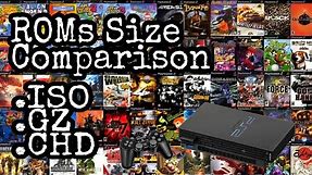 PS2 ROMS Size Comparison ISO/GZIP/CHD Format | AetherSX2 Emulator
