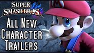 Super Smash Bros ALL New Character Trailers