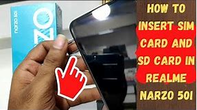 How to Insert Sim card And SD Card in REALME NARZO 50I/50A| Realme Narzo 50i how to insert SIM or SD