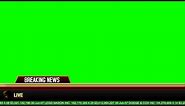 Breaking News Banner - Green Screen Animation