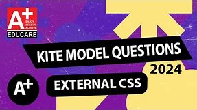 SSLC IT KITE MODEL QUESTIONS 2024 - EXTERNAL CSS - CHAPTER 3 - ATTRACTIVE WEB DESIGNING