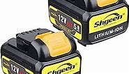 2Pack 5.0Ah 12V DCB120 Lithium Ion Replacement Battery for Dewalt 12V Max DCB123 DCB127 Cordless Power Tools