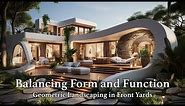 Unveiling the Art of Geometric Landscaping: Modern Urban Front Yard Concepts for Mediterranean Homes