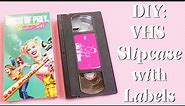 DIY: VHS Cassette Slip Case with Labels (Templates included)