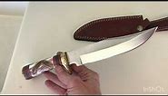 Two Feathers Fixed blade From Chipaway Cutlery. Camel 🐪 bone handle.