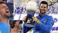Watch: Novak Djokovic tears his shirt off as he basks in the euphoria after Wimbledon revenge against Carlos Alcaraz in Cincinnati Open final