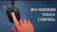 How to use Touch Control on the Sony WH-1000XM5 Wireless Noise Cancelling Headphones