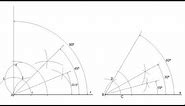 How to construct angles of 90 60 45 30 22.5 and 15 degree using a compass and a straightedge