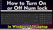 How to Turn On or Off Num lock in Windows 11 PC or Laptop