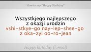 How to Say "Happy Birthday" in Polish | Polish Lessons