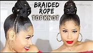 NUBIAN BRAIDED ROPE TOPKNOT ➟ tutorial
