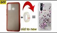 DIY glitter phone case | DIY easy Glitter phone cover | Mobile cover decoration ideas | The easy art