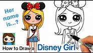 How to Draw a Disney Cute Girl Easy