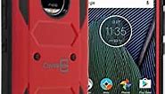 Moto G5 Plus Case, Moto X 2017 Case, CoverON [Tank Series] Tough Hybrid Hard Armor Protective Phone Cover Case For Motorola Moto X (2017 Version) / G5 Plus - Red / Black