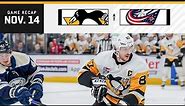 GAME RECAP: Penguins at Blue Jackets (11.14.23) | Crosby Gets 13th Career Hat Trick