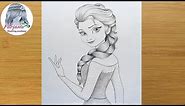 How to Draw Disney Princess Elsa - step by step || Disney Frozen || Pencil Sketch