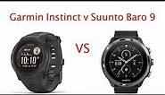 Which is better? The Garmin Instinct Solar vs Suunto 9 Baro. The Overview!