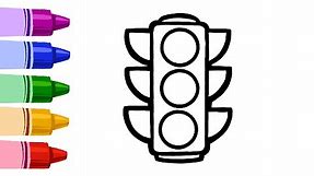 Traffic light | Easy Drawing and Colouring for Kids | ArtKid