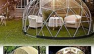 Outdoor Garden Dome,12 * 7.2ft Bubble Tent Dome PVC Dome Tents Weatherproof Greenhouse Garden Bubble Tent, Gazebos Garden Home for Backyard, Camping, Party Event (Transparent with Cover)