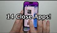 iPhone 14 / 14 Pro How to Close Apps & Multiple Apps At Same Time