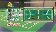 🏆Rules for Badminton Singles - By BadmintonPlanet.com