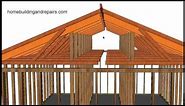 How To Convert Existing Truss Roof Flat Ceiling To Vaulted Ceiling Using Rafters, Post and Beam