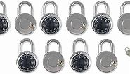 Combination Locks with Single Override Control Key Ideal for Lockers - Set of 10 Candados de Combinacion [946-10]