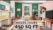 House Tours: This Couple's 450 Sq Ft NYC Studio is Full of Color and Prewar Charm
