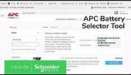 Finding the Right RBC with the APC Replacement Battery Selector | Schneider Electric Support