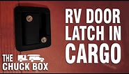 Installing an RV DOOR LATCH | CARGO TRAILER CAMPER CONVERSION