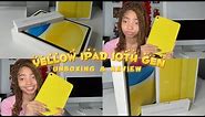 YELLOW 10TH GEN IPAD + accessories | unboxing & review + ASMR