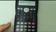 Casio Scientific Calculator Showing Answers in Scientific Notation