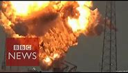 The moment a SpaceX rocket explodes at Cape Canaveral - BBC News