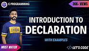 Declaration examples in C Programming