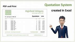 How to create a Quotation System using an Excel spreadsheet - [create your own Template]