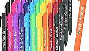 Yeaqee 40 Pcs Funny Ballpoint Pens Set Swear Word Daily Pens Novelty Pens Dirty Cuss Word Rude Complaining Quotes Pens for Christmas gift Colleague Coworker Office Supplies, Black Ink(Work Sucks)
