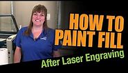 How to Paint Fill Wood that has been Laser Engraved