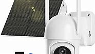 Ebitcam 4G LTE Cellular Security Camera Includes SD&SIM Card(Verizon/AT&T/T-Mobile), 2K Solar Outdoor Cam Wireless Without WiFi Needed, 360° Live View, Color Night Vision, Motion&Siren Alert, Playback