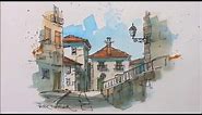 A pen and wash watercolor in my Urban Sketching style. Great for beginners and seasoned artist alike