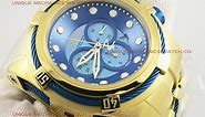 Invicta Watch 12742 Bolt ZEUS Reserve Gold BLUE Mother of Pearl Chronograph