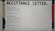 How To Write An Acceptance Letter Step by Step Guide | Writing Practices