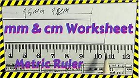 Metric Ruler Worksheet: Teachers and Students help learn Measuring