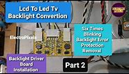Sony 22 inch KDl-22BX350 LCD Tv to LED Tv Convertion & Backlight Driver -Inverter Board installation