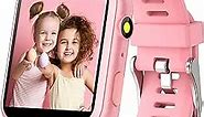 Smart Watch for Kids Gift for Girls Age 5-12, 1.54" Touch Screen Watch with HD Camera Video 24 Games Music Pedometer Flashlight Alarm Clock, Gifts for 7 8 9 10 Year Old Girls Boys