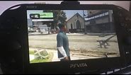 GTA V PS Vita Remote Play Gameplay - First Person