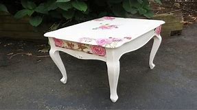 How to Decoupage Furniture with Napkins a Table