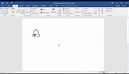 How to insert ring bell symbol in word