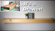 How to Make a Floating Shelf...That's Also a Hidden Drawer! | Free Plan