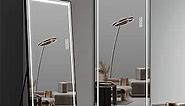 65”x 21” Full Length Wall Mirror with 3 Colors LED Light, Stand Up Body Mirror and Wall Full Body Mirror, Tall Full Size Mirror for Bedroom Cloakroom Gyms, Giant Floor Dressing Mirror